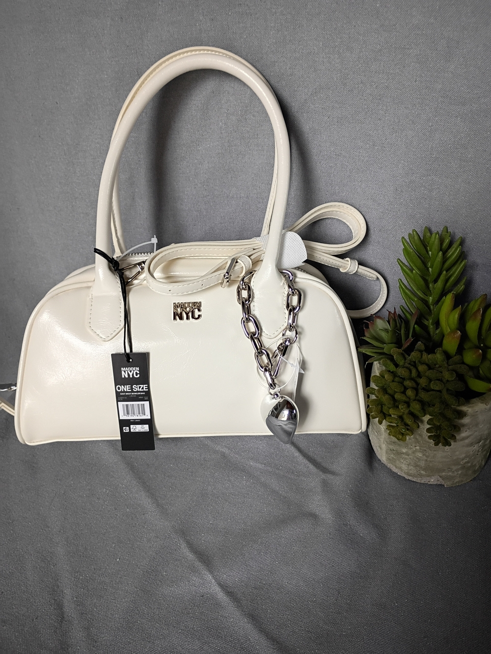 Madden NYC Women's Cream Satchel